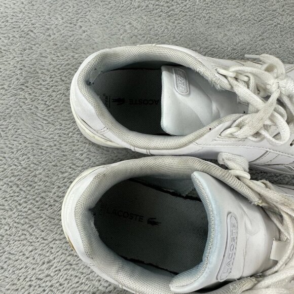 Lacoste White Leather Sneakers women’s Size 8 US/6 UK/39.5 EU - Picture 5 of 12